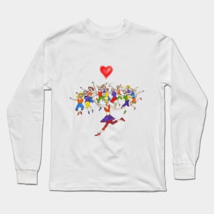 LADIES DANCING EXERCISE Long Sleeve T-Shirt